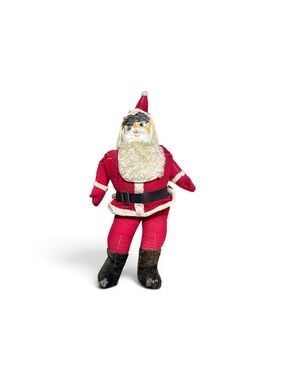 Vintage 1950s 1960s Jumbo Santa Claus Plush 41” Doll Repair Restoration AS IS